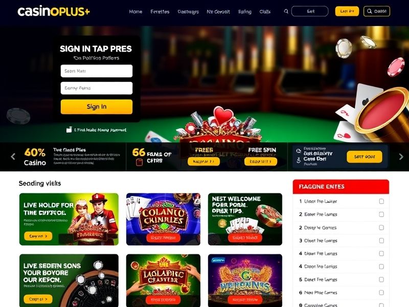 Join Casino Plus Sign In for exclusive access to top-rated online casino games, bonuses, live dealer tables, and expert gambling advice. Sign up now to claim your rewards and play responsibly.